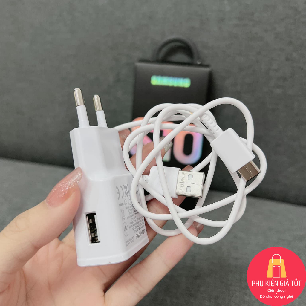 Bộ sạc siêu nhanh SAMSUNG S10 chính hãng, công suất 15W, chân USB to Type C - Phukiengiatot