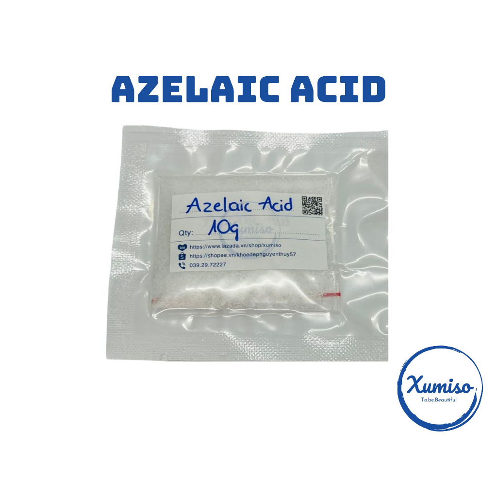 Azelaic acid - chất ngừa mụn - nguyên liệu mỹ phẩm Xumiso 10g/50g/100g