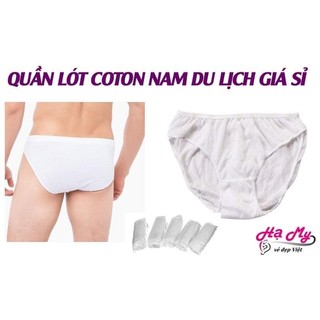 Quần Lót Giấy Cotton Nam dùng 1 lần đi du lich, đi công tác, đi học quân sự |Giá 26.000 - 5 quần |size L XL XXL