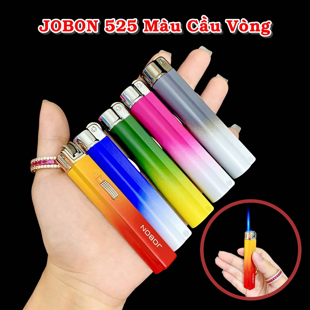 𝐇𝐨̣̂𝐩-𝙌𝙪𝙚̣𝙩-𝘽𝙖̣̂𝙩-𝙇𝙪̛̉𝙖 Gaz Đá Rảnh Tay JOBON 525 Màu Cầu Vòng - xài gaz