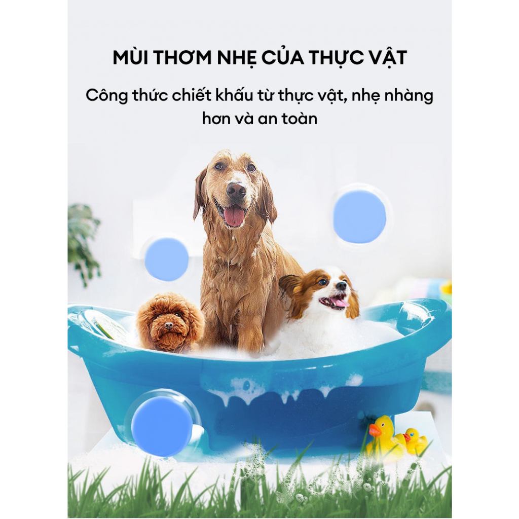Sữa tắm dành cho chó Corgi dưỡng lông sáng lông khử mùi hôi chai 500ml Mooki Pet