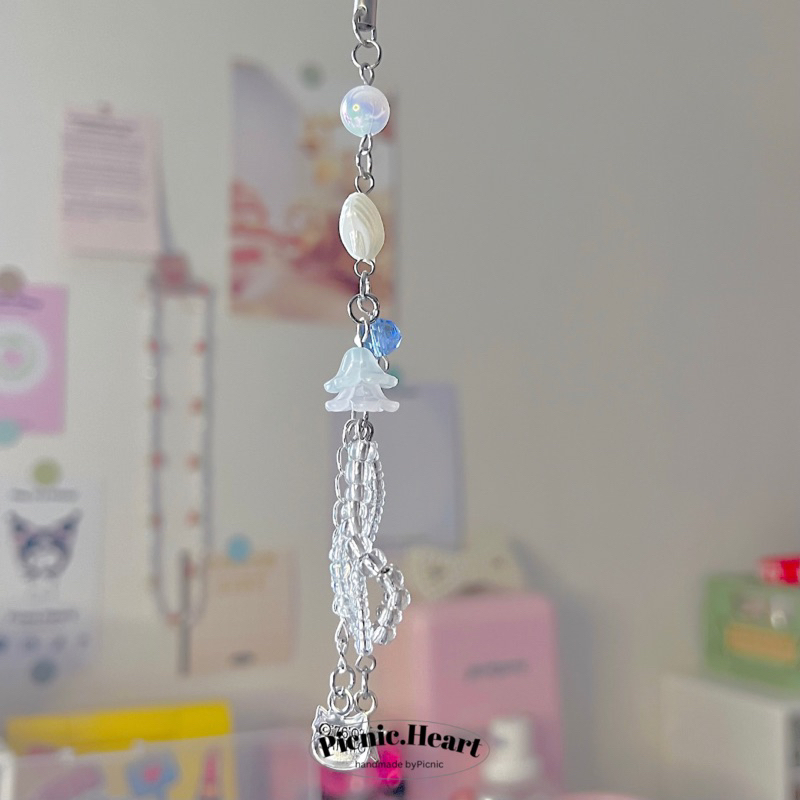 | Picnic Heart | Jellyfish Keychain ⋆ ˚ ꩜ ｡ ⋆୨୧˚ Thép Không Gỉ