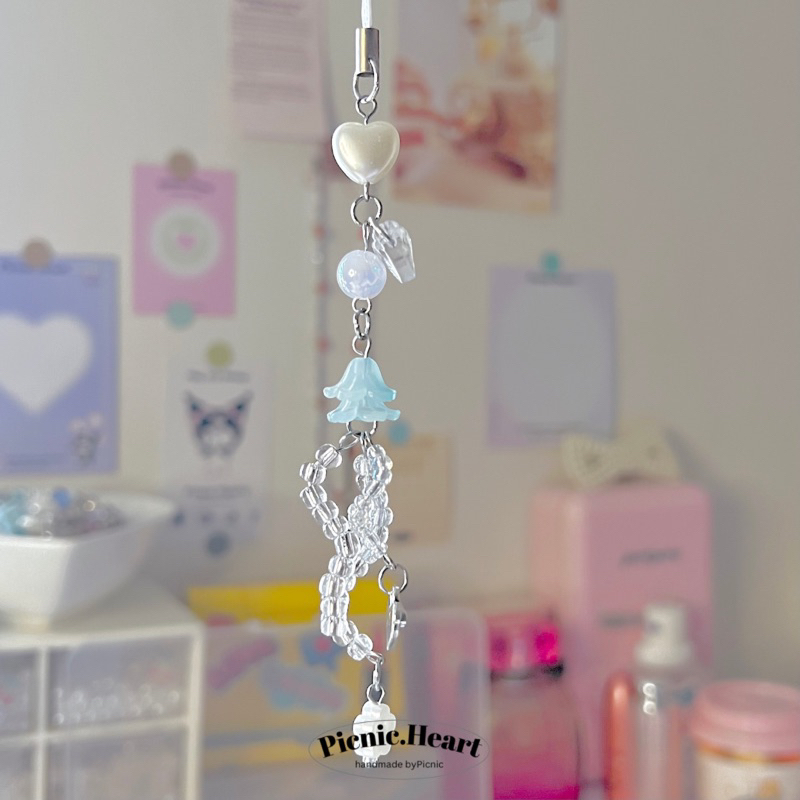 | Picnic Heart | Jellyfish Keychain ⋆ ˚ ꩜ ｡ ⋆୨୧˚ Thép Không Gỉ