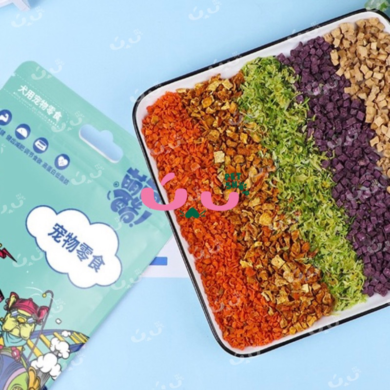 Rau củ sấy khô cho chó, mèo, hamster - Gói 100G - Ú Nu Pet Shop