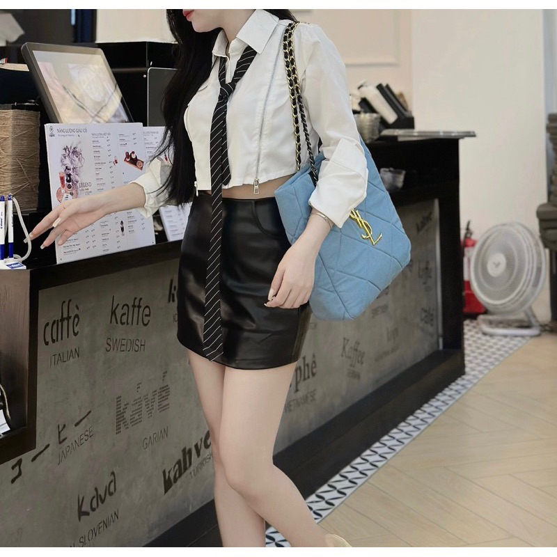 Túi Xách Nữ Túi Công Sở Tote Xanh Bò Siêu Hót