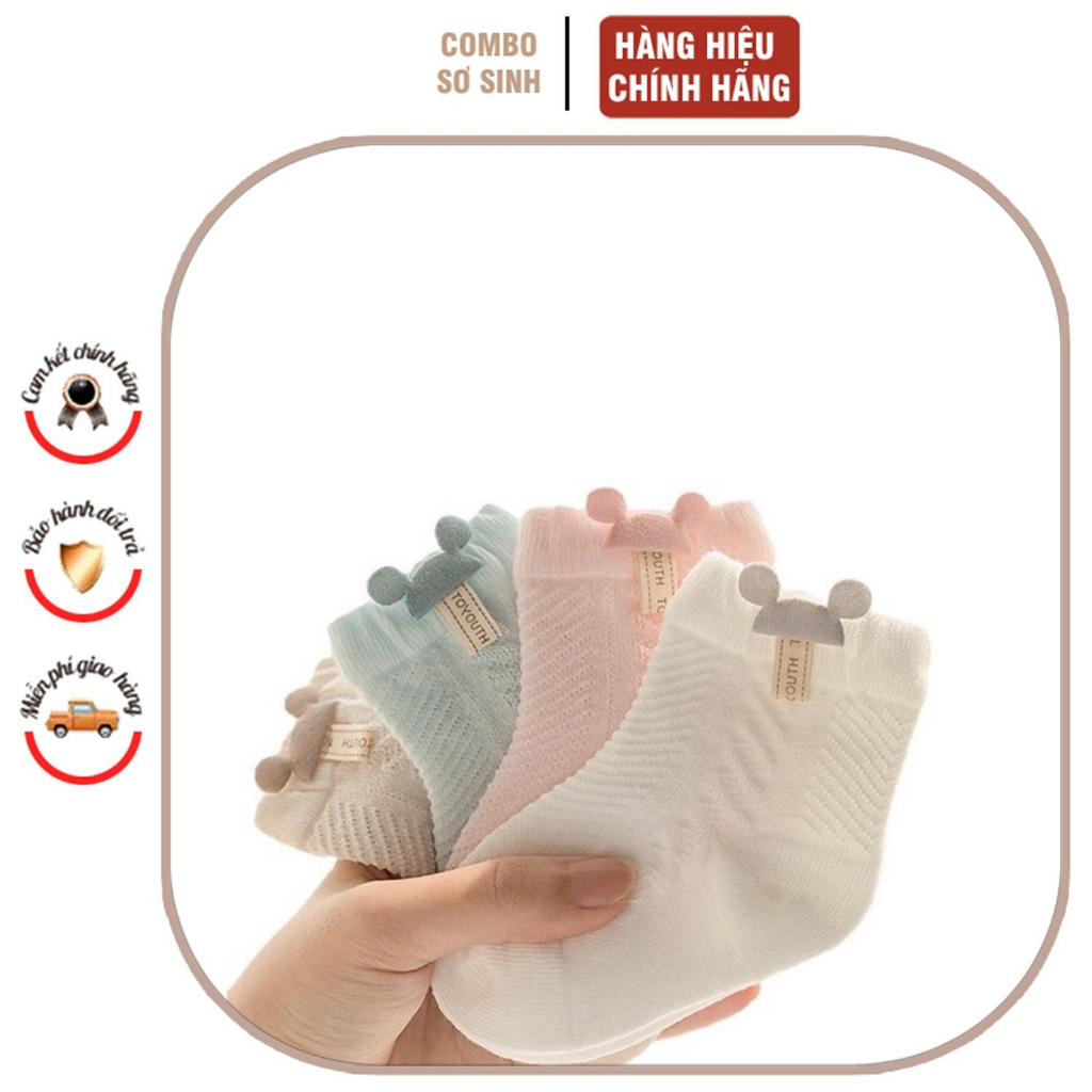 Tất Lưới hình thú cho bé, Tất Lưới George BaBy chất liệu cotton mềm mịn an toàn cho trẻ sơ sinh hanghieuchobe (1 đôi)