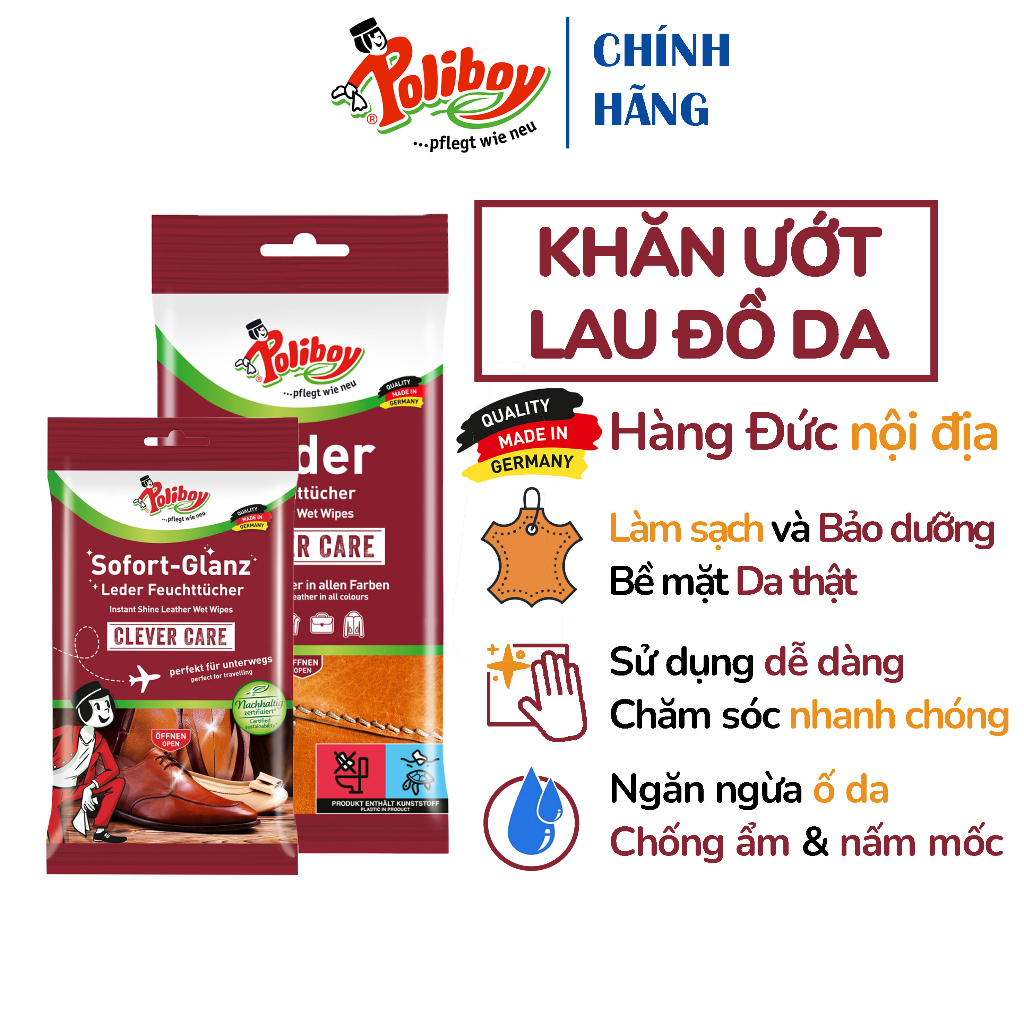 Vệ Sinh và Bảo Dưỡng Đồ Da, Giày Da, Túi Da POLIBOY Tẩy Mốc Đồ Da, Chống Mốc Đồ Da, Làm Sạch Túi Da, Làm Bóng Giầy Da