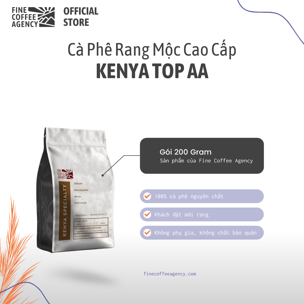 Cà Phê Kenya Top AA plus mount rang theo yêu cầu, khách đặt mới rang luôn tươi mới