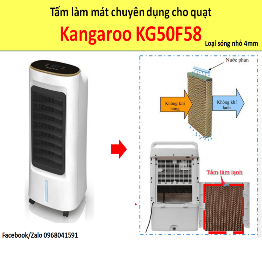 Tấm làm mát cho quạt hơi nước Kangaroo KG50F58