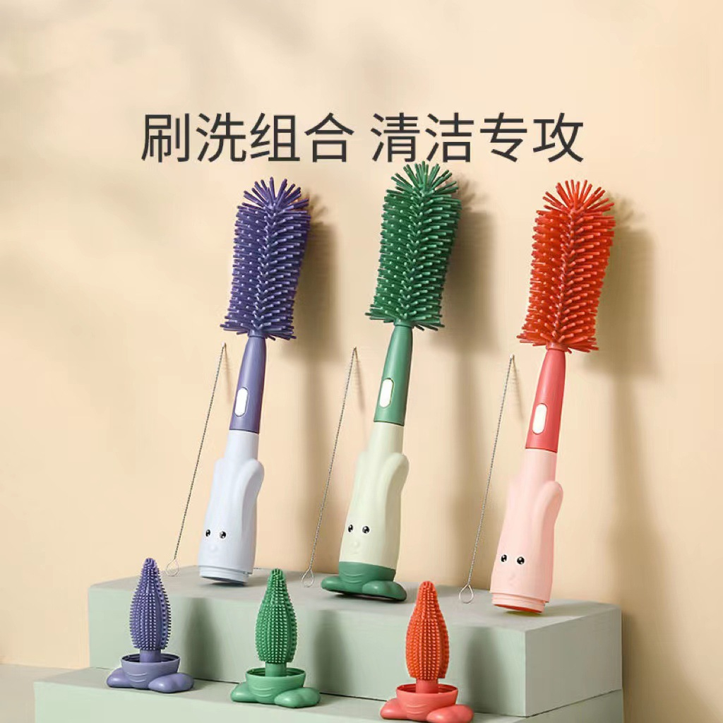 Bộ Vệ Sinh Bình Sữa Silicon 3 Món Cao Cấp - Nt246