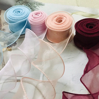1 Cuộn ruy băng voan sóng bản rộng 4cm