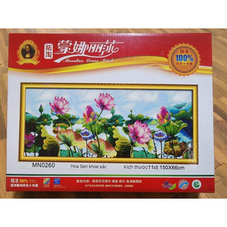 Tranh thêu chữ thập thanh lý hoa sen MN0088 MN0026 MN0117 E251 MN0260