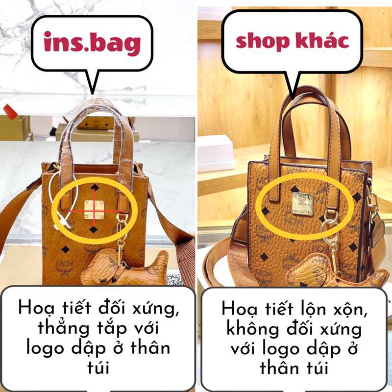 Túi tote mini dáng dọc da bò full box