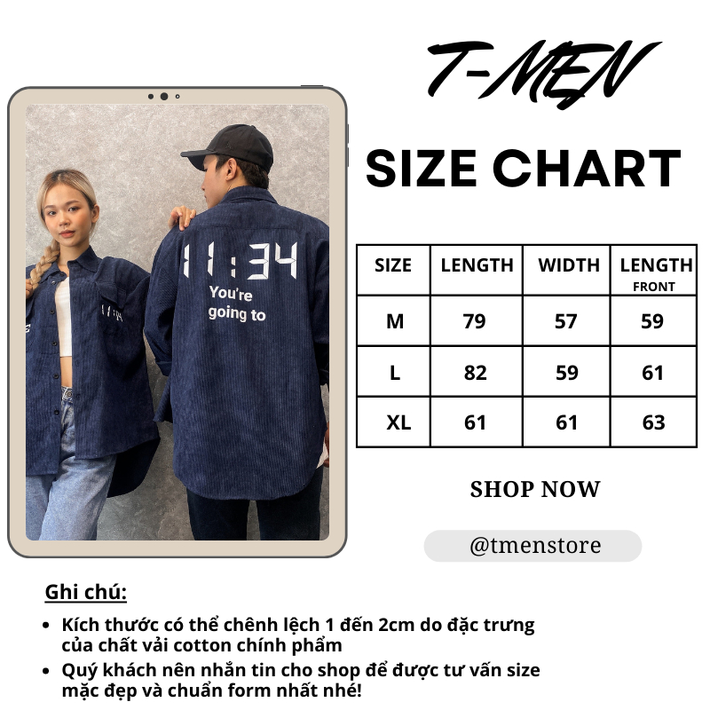 Áo Sơ Mi Nam Nữ Dài Tay, Couple,  Form Rộng Dáng Basic, Cotton Mềm Mịn - T-Men AT001 AT007 AT009 | BigBuy360 - bigbuy360.vn