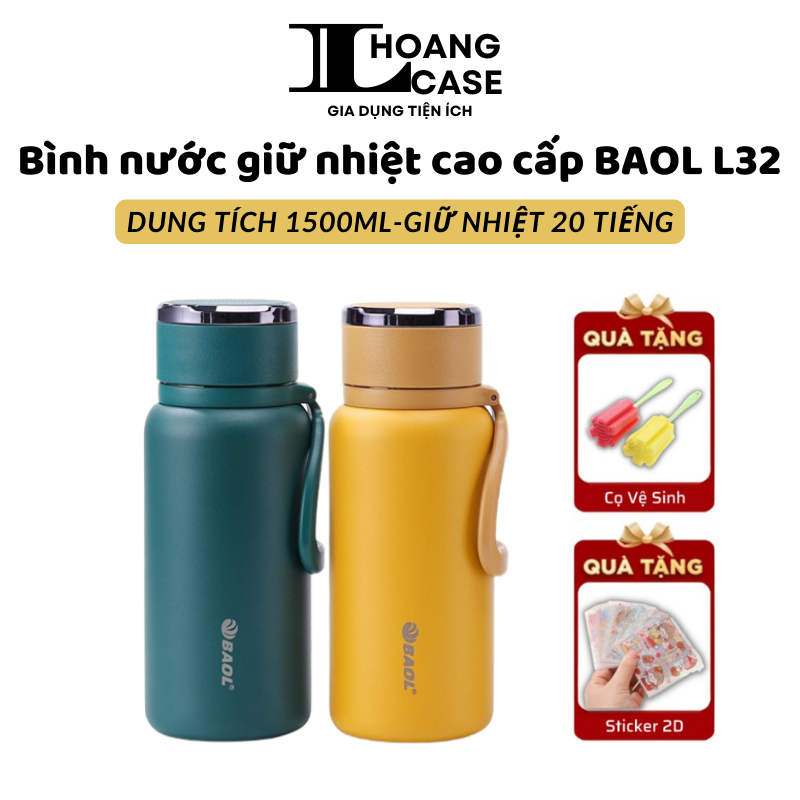 Bình Giữ Nhiệt BaoL L32 Inox 304 Dung Tích 150ml - Bình Giữ Nhiệt Inox 304 Cao Cấp Giữ Nhiệt 20 Tiếng Kèm Cọ Vệ Sinh Bìn