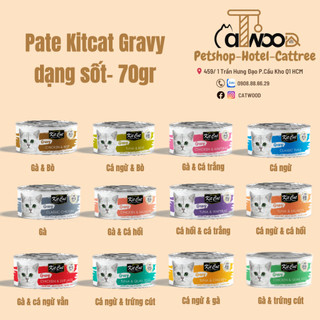 Pate Gravy Kit Cat cho mèo lon 70g