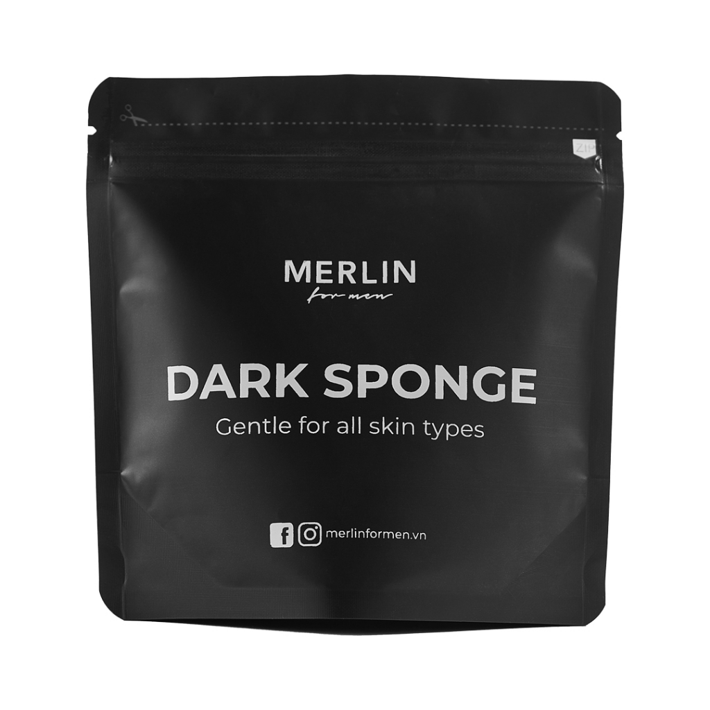 Bọt biển than tre rửa mặt Merlin