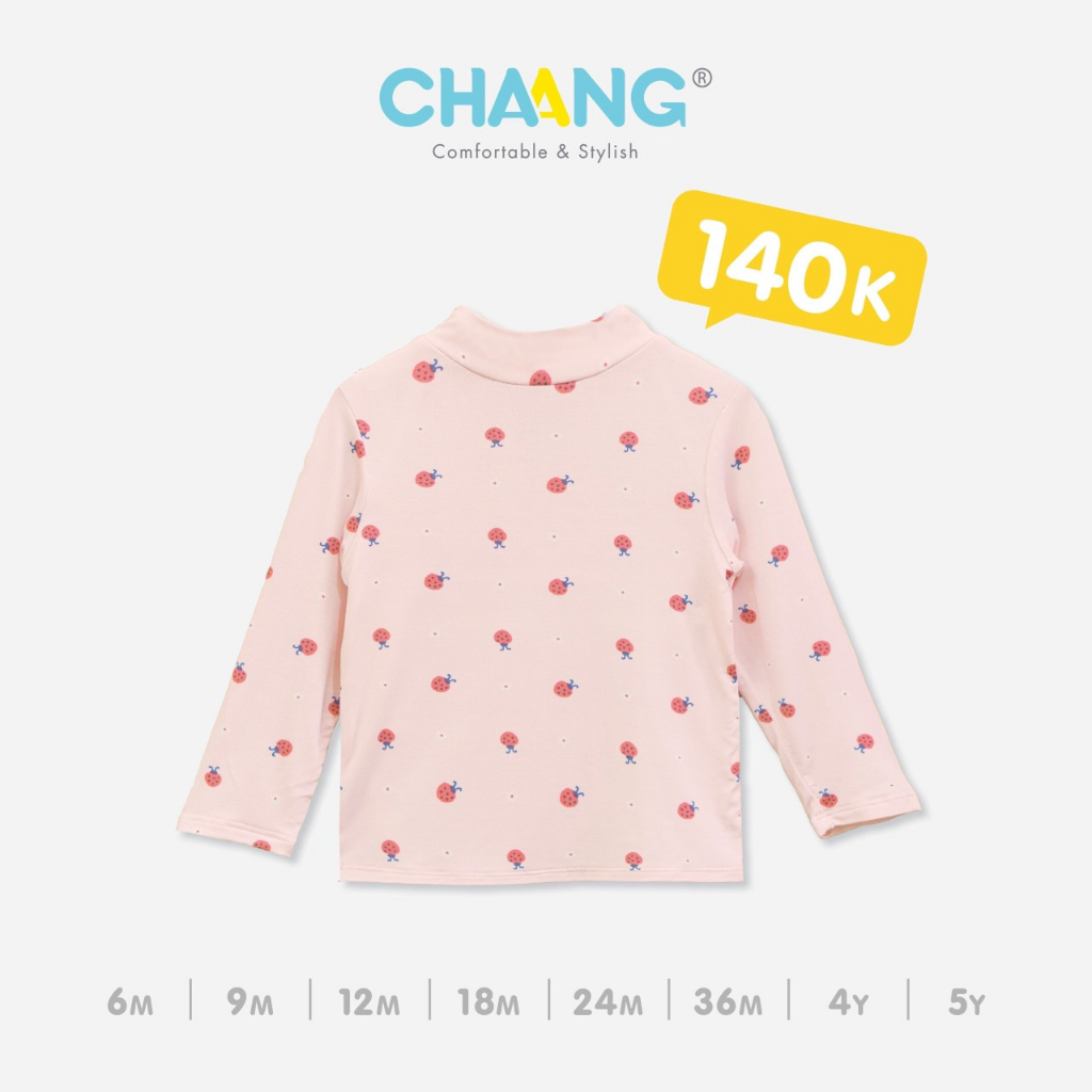 Áo cổ lọ giữ nhiệt trẻ em cotton Chaang 2023