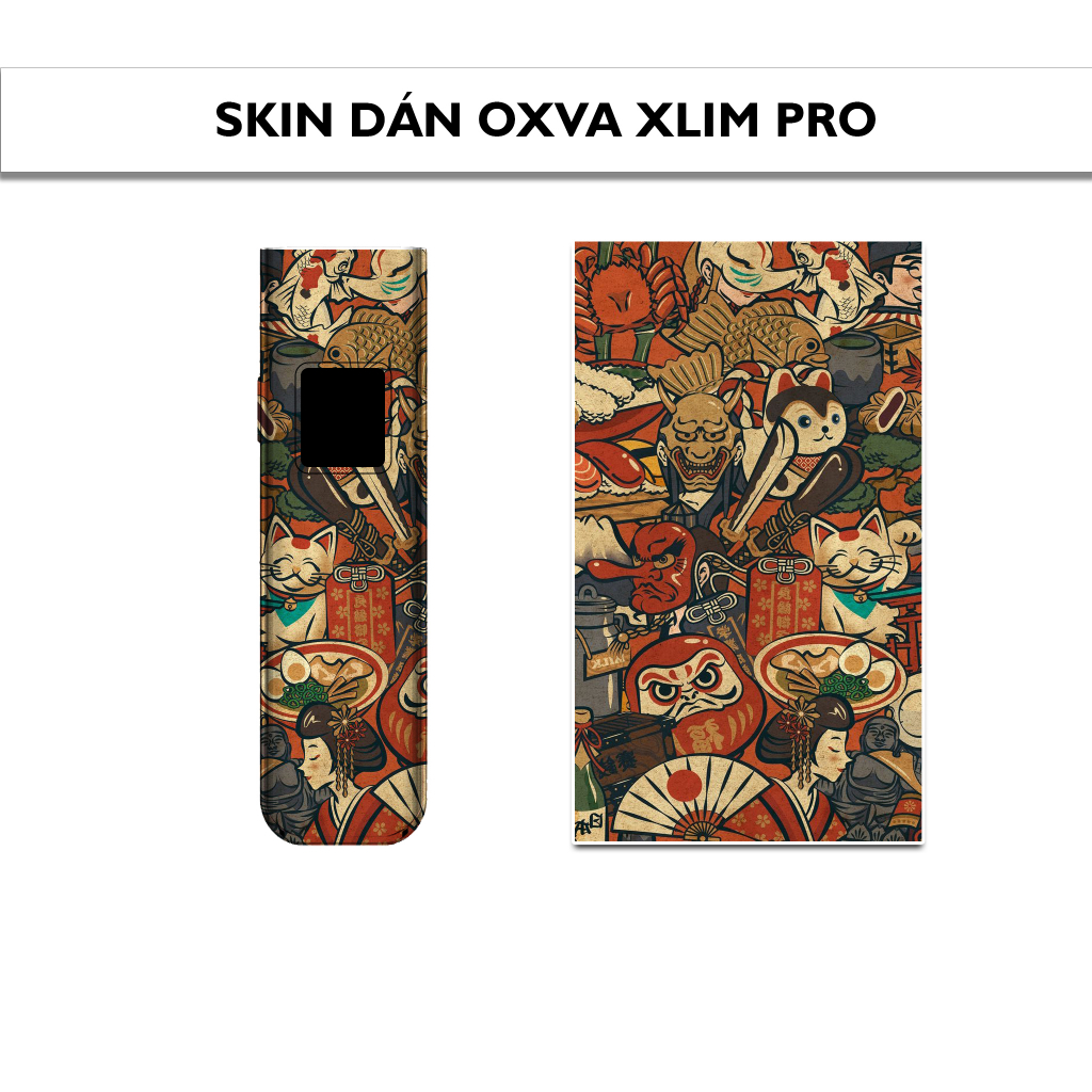 Miếng dán Skin X-lim Pro phủ kim tuyến in hình tự chọn cho x-lim v2/ Riil X