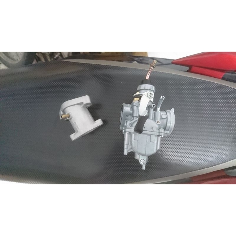Combo Chế hòa khí (bình xăng con) + co xăng YBR125, chế cho YB125SP