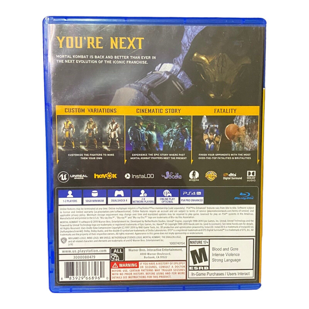Game PS4 : Mortal Kombat 11