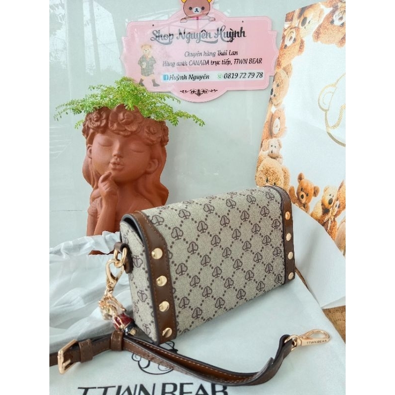 Sẵn hàng túi đeo chéo bì thư ttwn bear