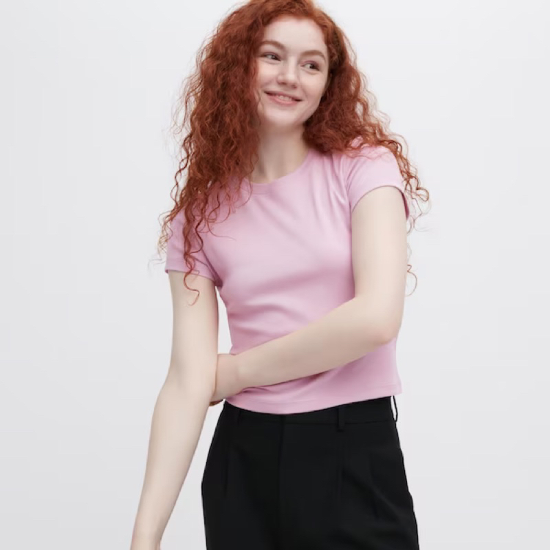 Áo thun croptop Uni qlo cotton mịn mát