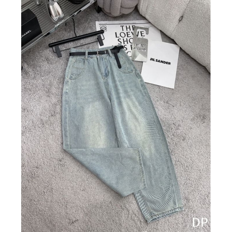 Quần baggy giấy kèm belt hàng đẹp