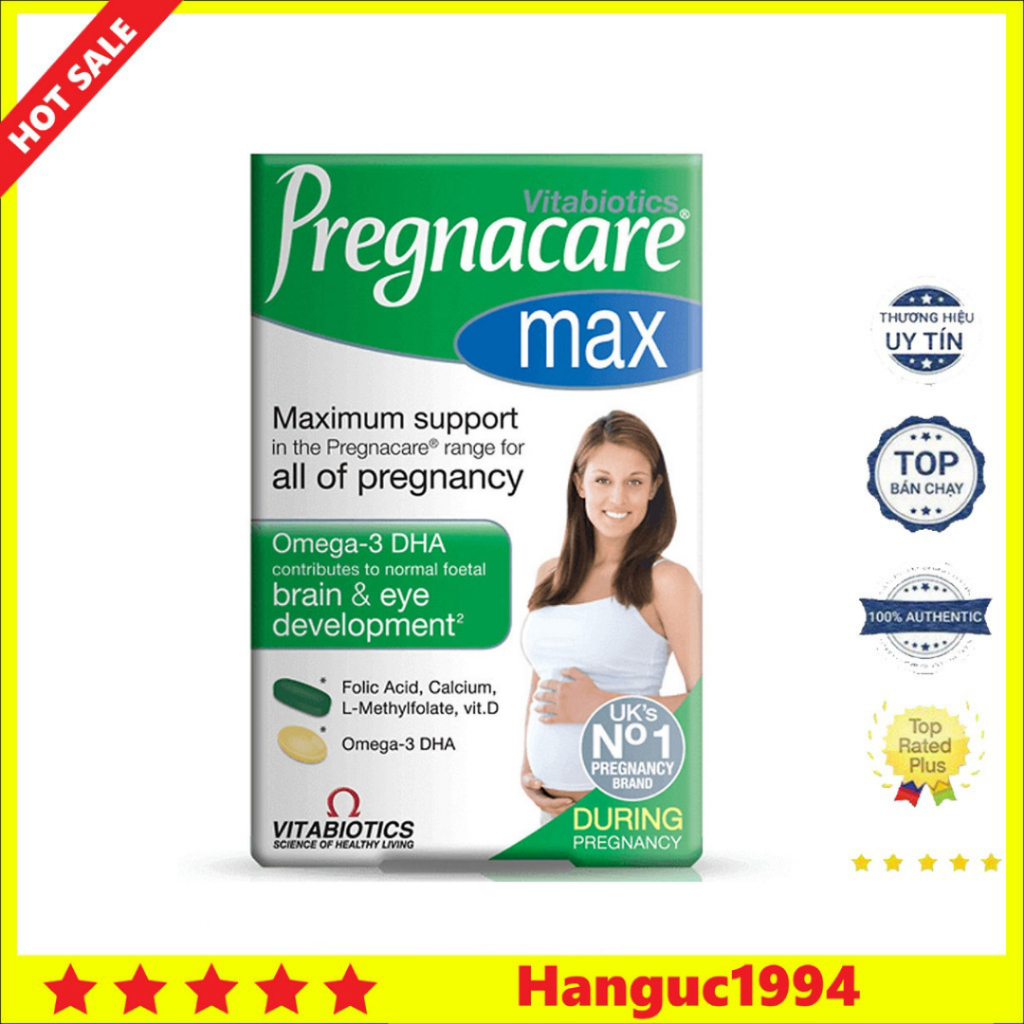 Vitamin Bầu Tổng Hợp Pregnacare Max Plus Giúp Tăng Cường Sức Khỏe Cho Mẹ Và Tăng Miễn Dịch Cho Bé Nội Địa Anh