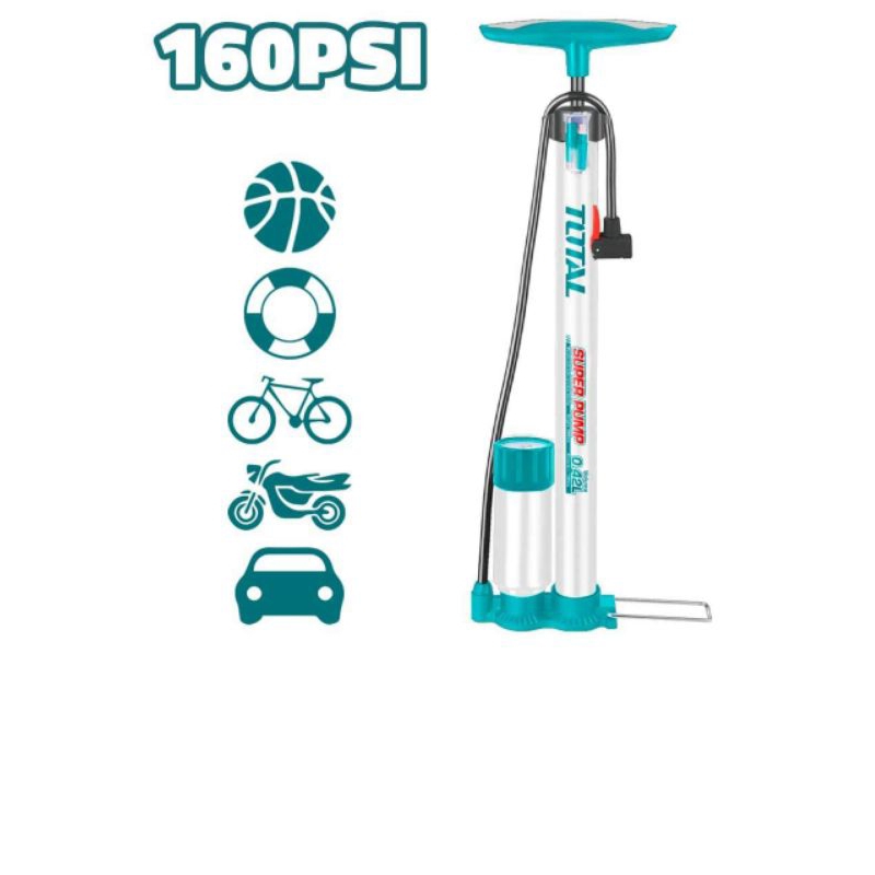 Bơm hơi lốp xe 160psi dùng tay TOTAL TMPP3811