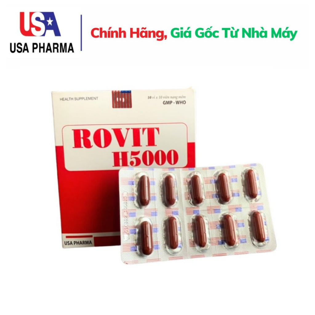 Rovit H5000 Vitamin B tổng hợp tăng cường sức khỏe, sức đề kháng - Hộp 100 viên