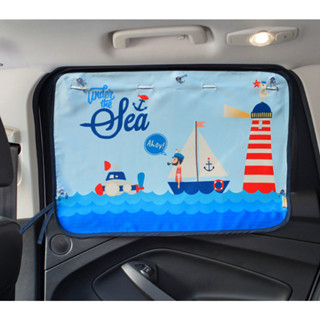 [HCM] Rèm Che Nắng Xe Hơi Hàn Quốc Bằng Vải Cotton Thêu Họa Tiết Có Giác Hút Gắn ô tô