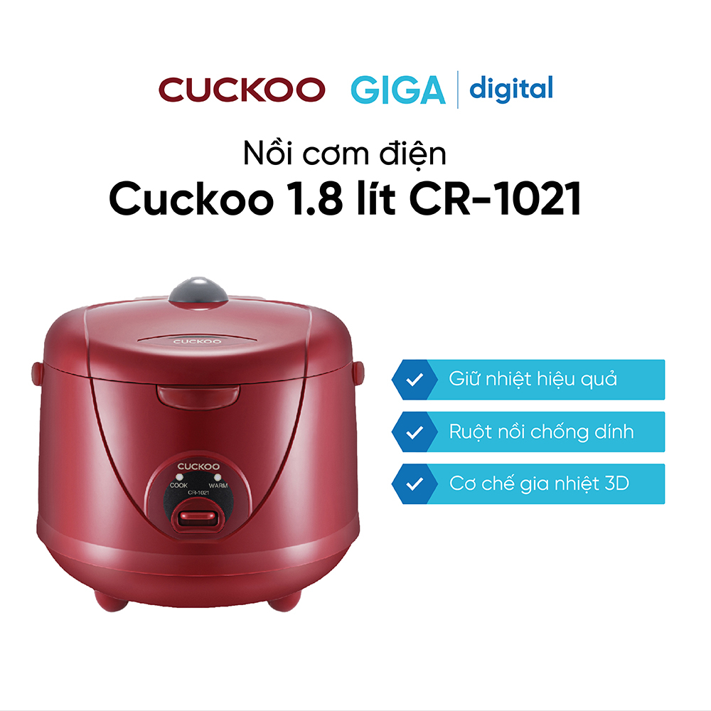 Nồi cơm điện Cuckoo 1.8 lít CR-1021 - BH 24 Tháng - Chính Hãng
