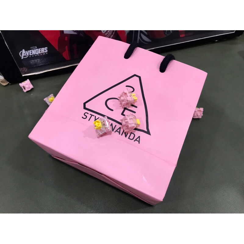 Switch linnear pink feker đã lube dùng cho bàn phím cơ sự hấp dẫn tuyệt vời Tungcustom