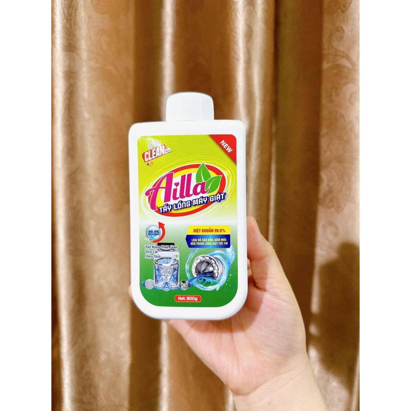 Tẩy lồng máy giặt Ailla giúp loại bỏ cặn bẩn, làm sạch, quần áo luôn thơm tho sạch sẽ