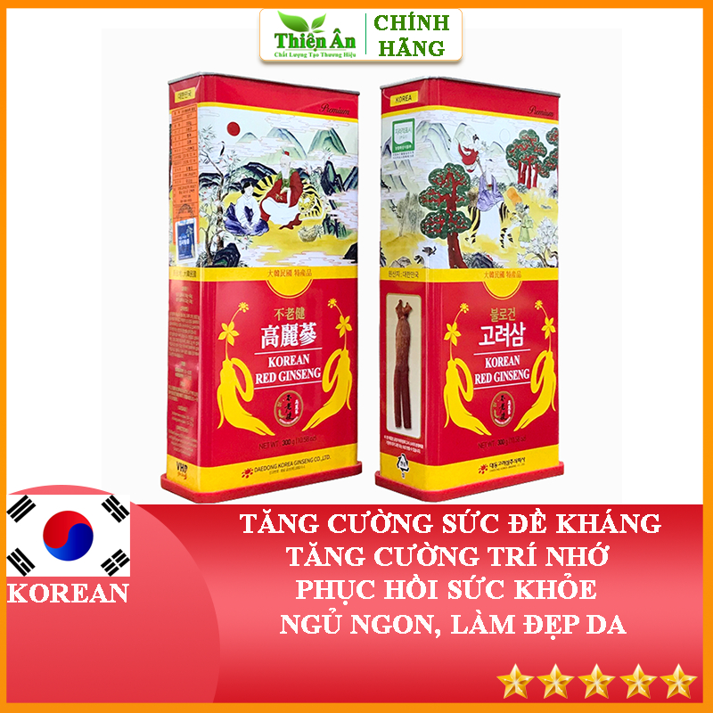 Hồng Sâm Củ Khô Daedong Korea Ginseng Dòng Premium 300g (11-20 Củ)