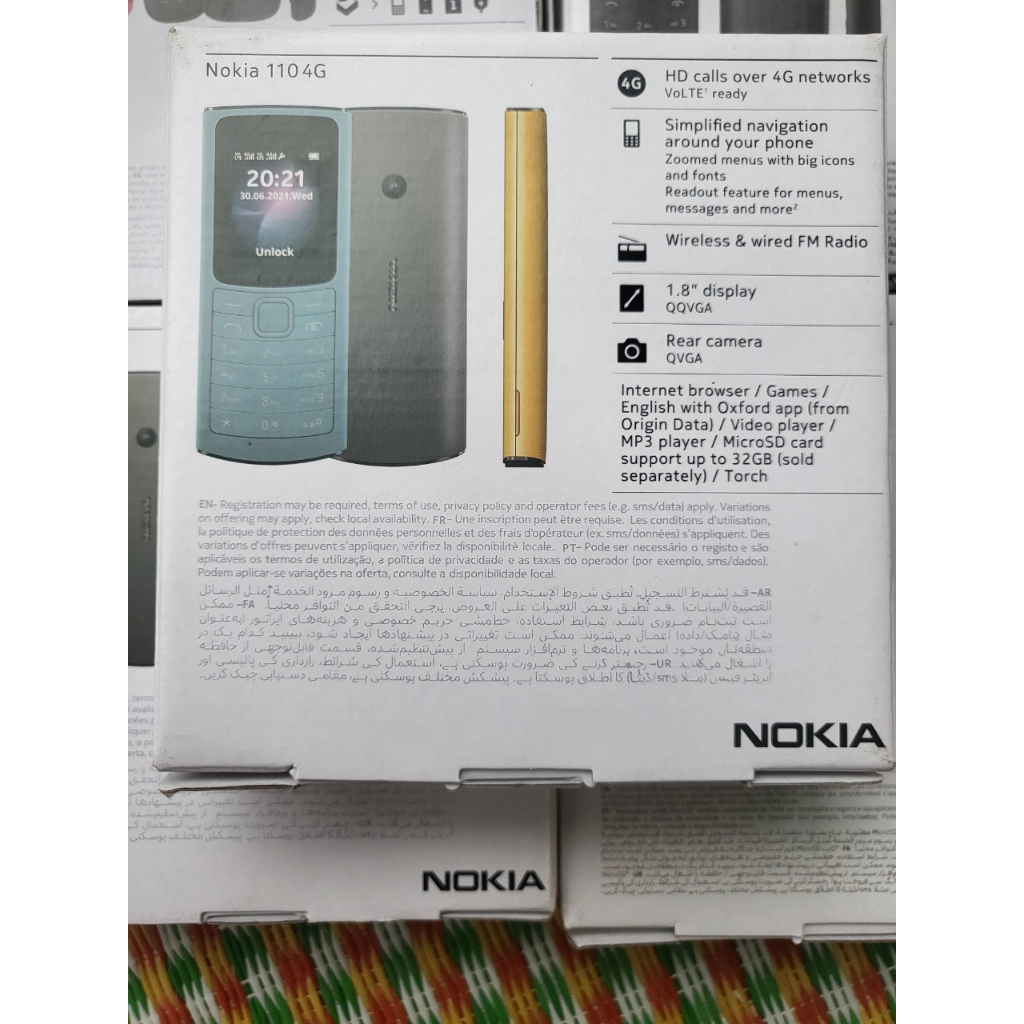 Điện thoại giá rẻ nokia 110  sóng 4G 2sim chính hãng. Máy mới 100%.BH  1 đổi 1 trong vòng 1 tháng