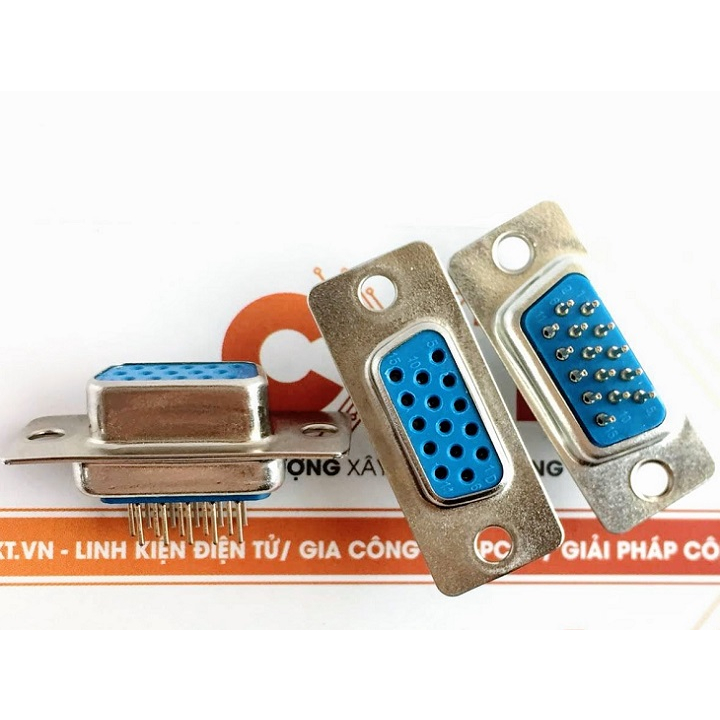 Đầu DB15 cái thẳng 3 hàng chân - Hàn mạch