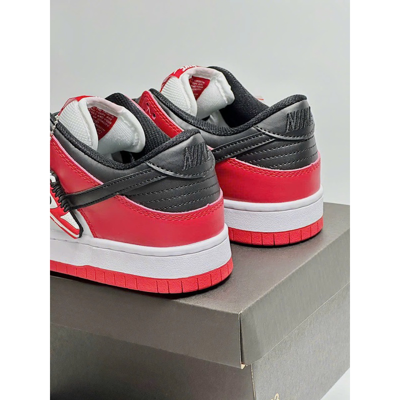 Giày SB Dunk Low Chicago đỏ, Giày SB Dunk Low J-Pack Chicago, Sb dunk trắng đỏ đen nam ảnh thật