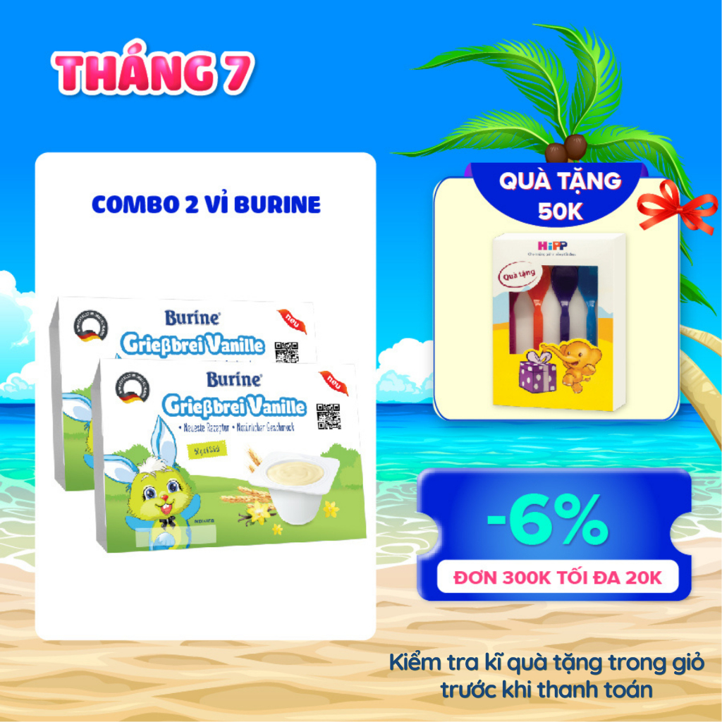 Có mix vị Combo 2 Vỉ Cháo Sữa Ăn Dặm BURINE Vị Vani Giàu Đạm Thơm Ngon ...