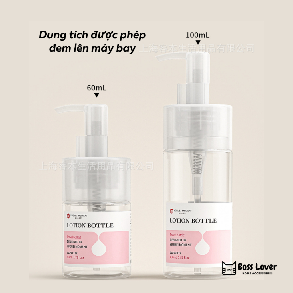 Chai chiết du lịch có khóa vòi chống tràn