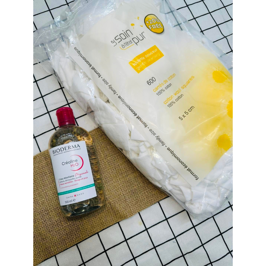 Bông tẩy trang Tetra Medical Le Soin Laretat Pur của Pháp - Gói 600 miếng