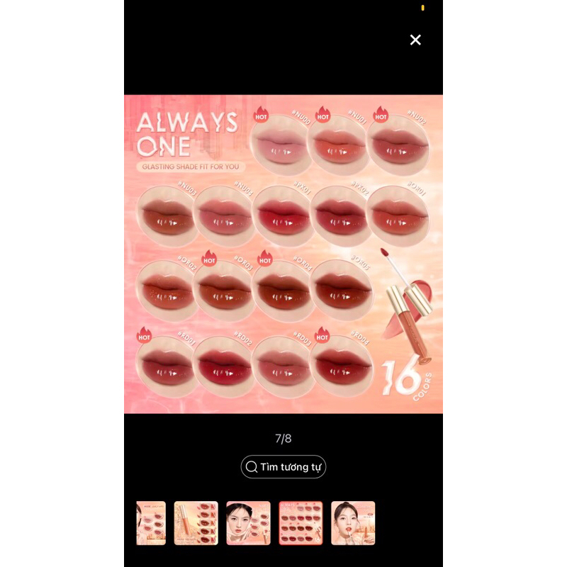 Pass son bóng focallure nhiều màu còn99% kèm vỏ