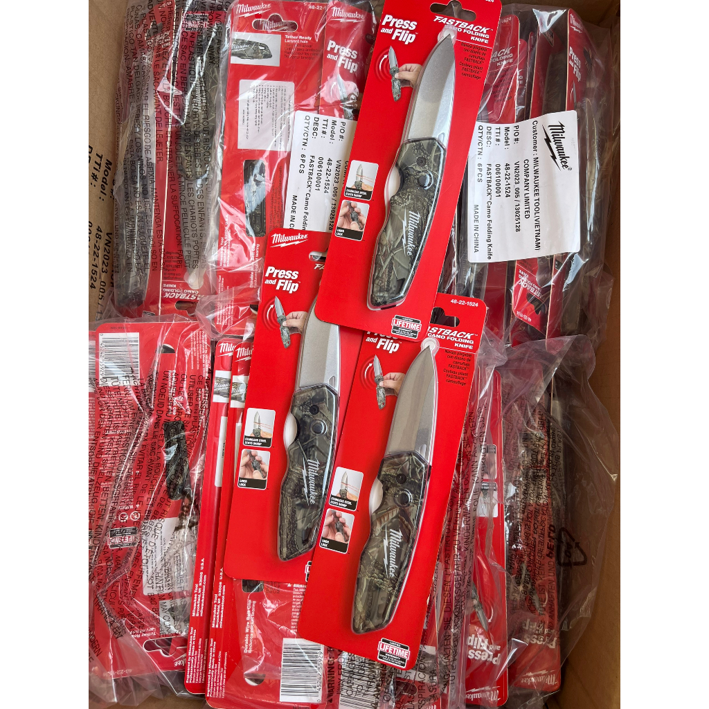 Dao gấp gọn mini Milwaukee 48-22-1524. Dao phượt cứng cáp, chống gỉ sét, siêu bền, chắc chắn.