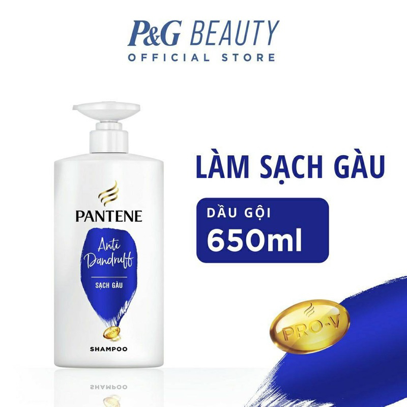 Pantene Dầu Gội Hair Fall/ Silky Smooth/ Anti Dandruff/ Damage Care/ Moisture Renewal 650g