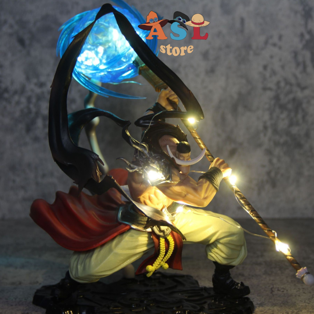 Mô Hình One Piece Râu Trắng tứ hoàng One Piece Edward Newgate cao 28 cm có đèn Led -  Vũ Mô hình Figure One Piece