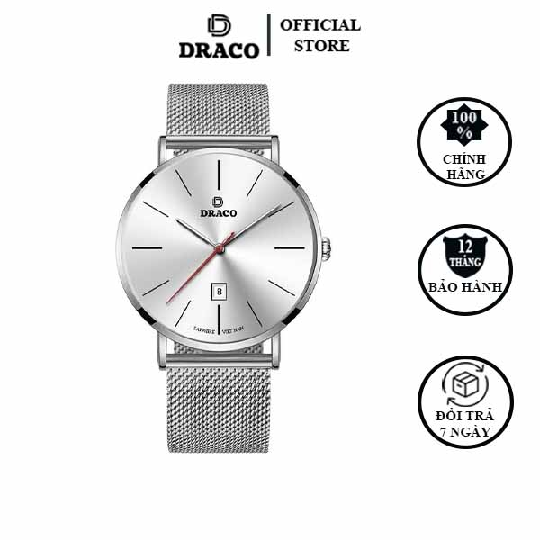 Đồng hồ nam Draco D21-St02 “Classic Boy” TRẮNG