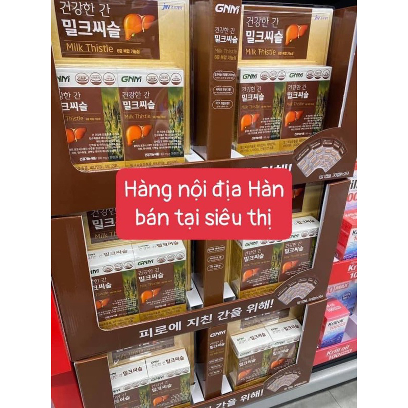 Bổ Gan GNM Natural MilkThistle Hàn Quốc 500mg 30v