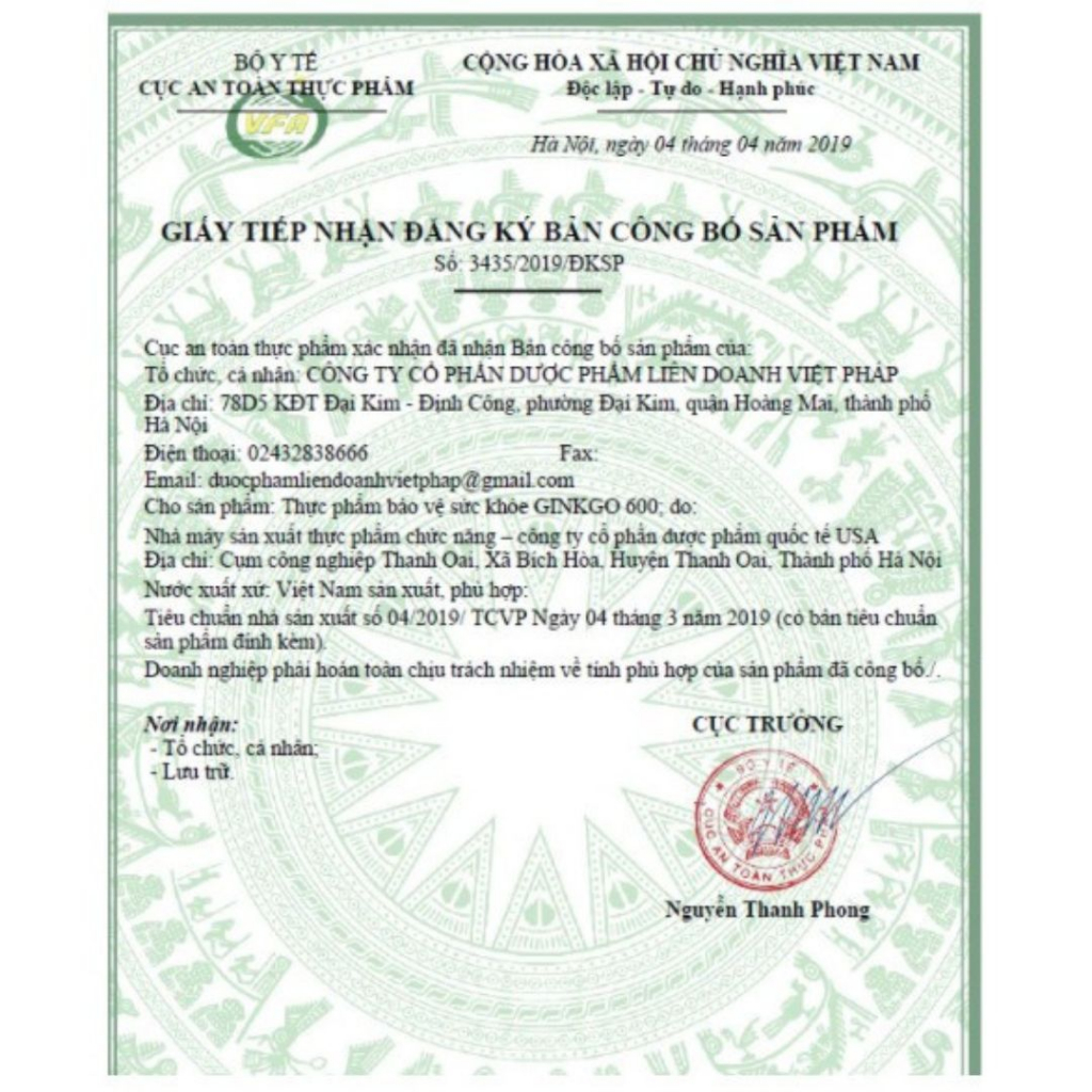 Viên uống bổ não Healthy Life GINKGO 600 giúp tăng cường trí nhớ, tăng tuần hoàn máu não, ngừa tai biến – Hộp 100 viên