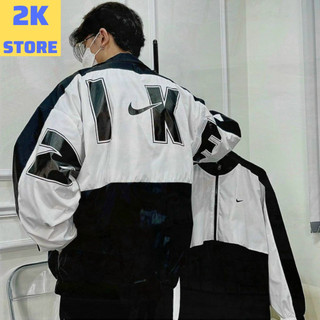 Áo khoác dù khóa kéo ni-ke logo vải dù 2 lớp cao cấp phong cách hàn quốc shop 2k_store